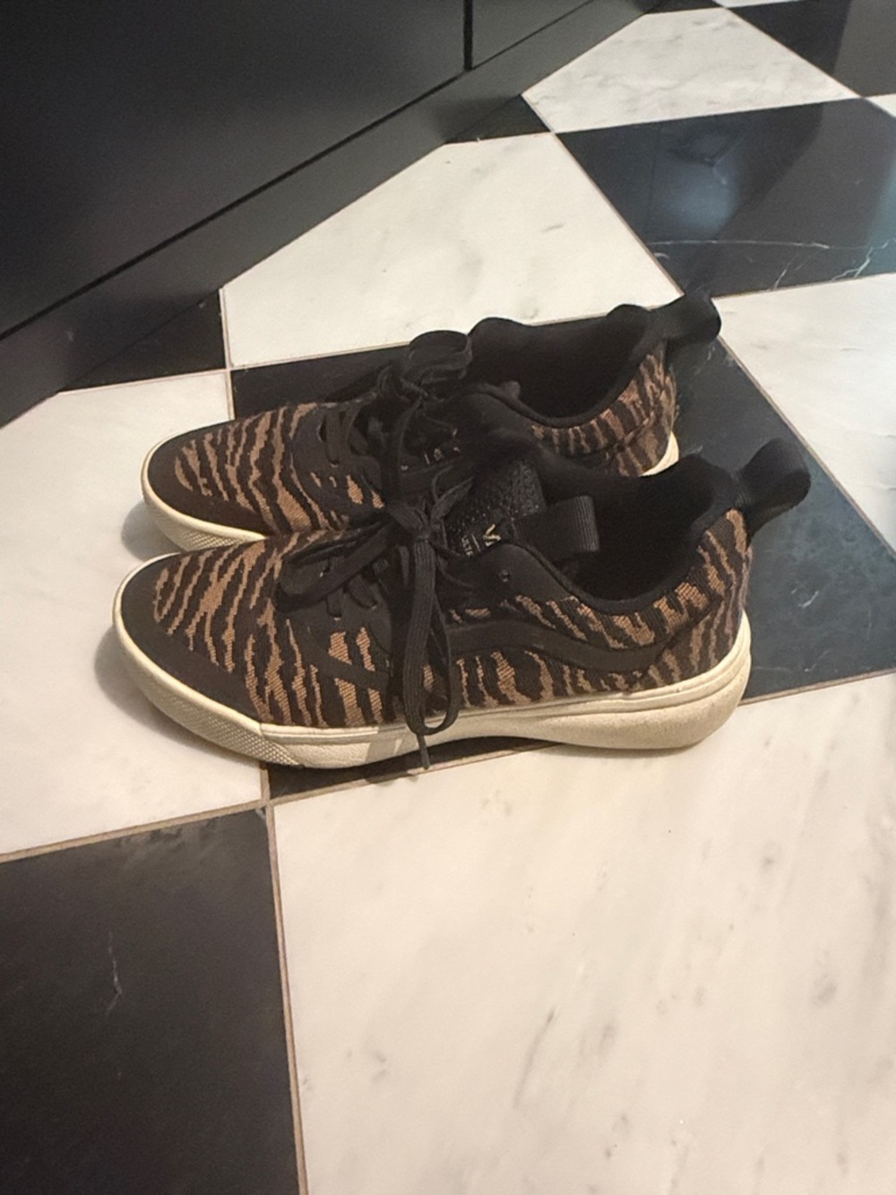 Vans Kids Tiger-Print Sneakers - Brown/Black